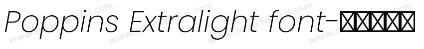 Poppins Extralight font字体转换
